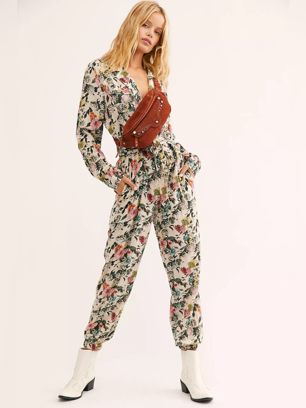 Free People Sierra Floral Jumpsuit